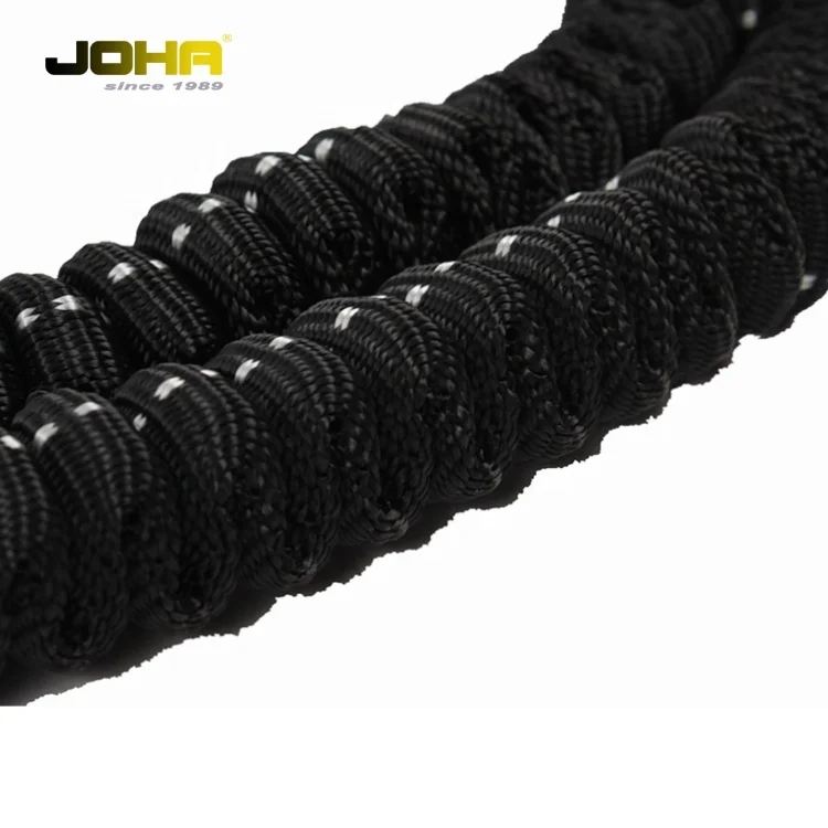 Double stretch fall protection shock absorbing lanyard with aluminium alloy big hook