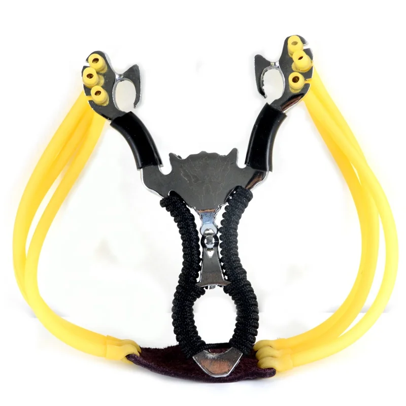Powerful metal hunting slingshot outdoor shooting slingshot catapult with rubber band