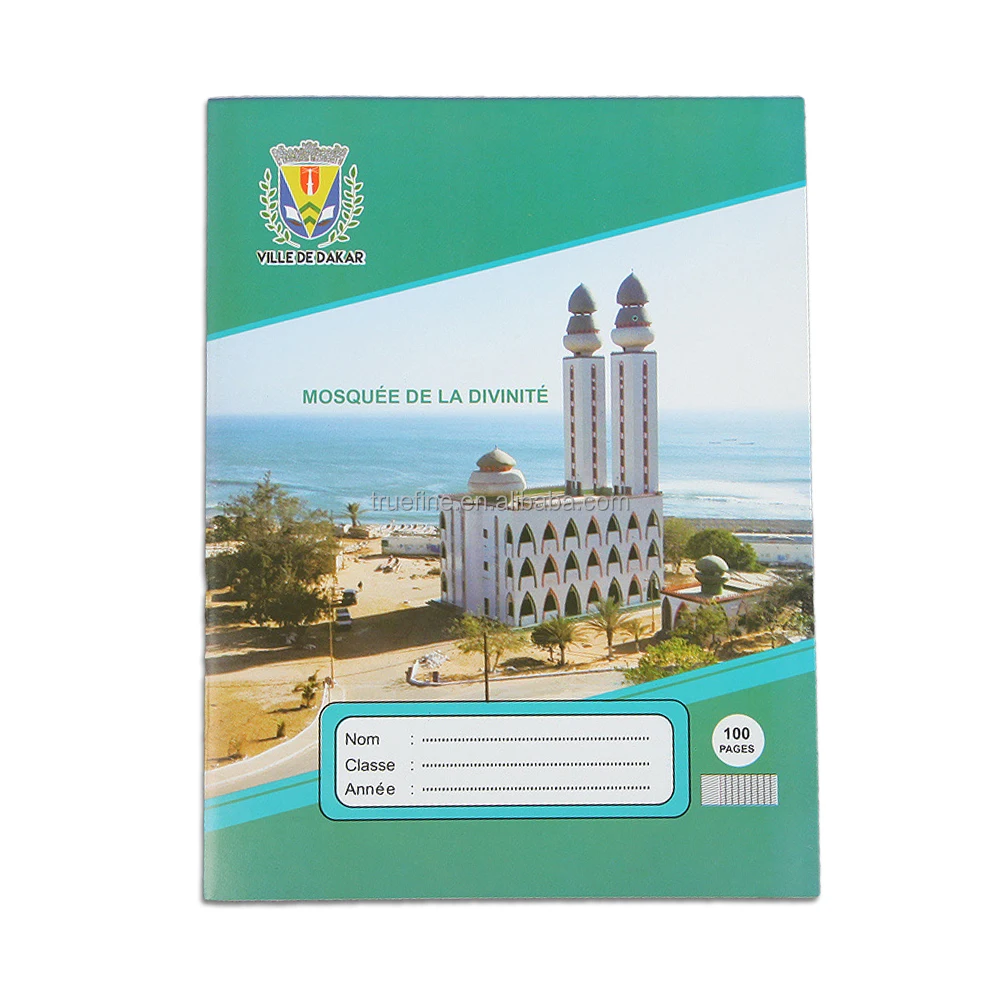 100/200 Pages Custom Stapled Binding Popular French Line Cahier Exercise Notebook For Senegal