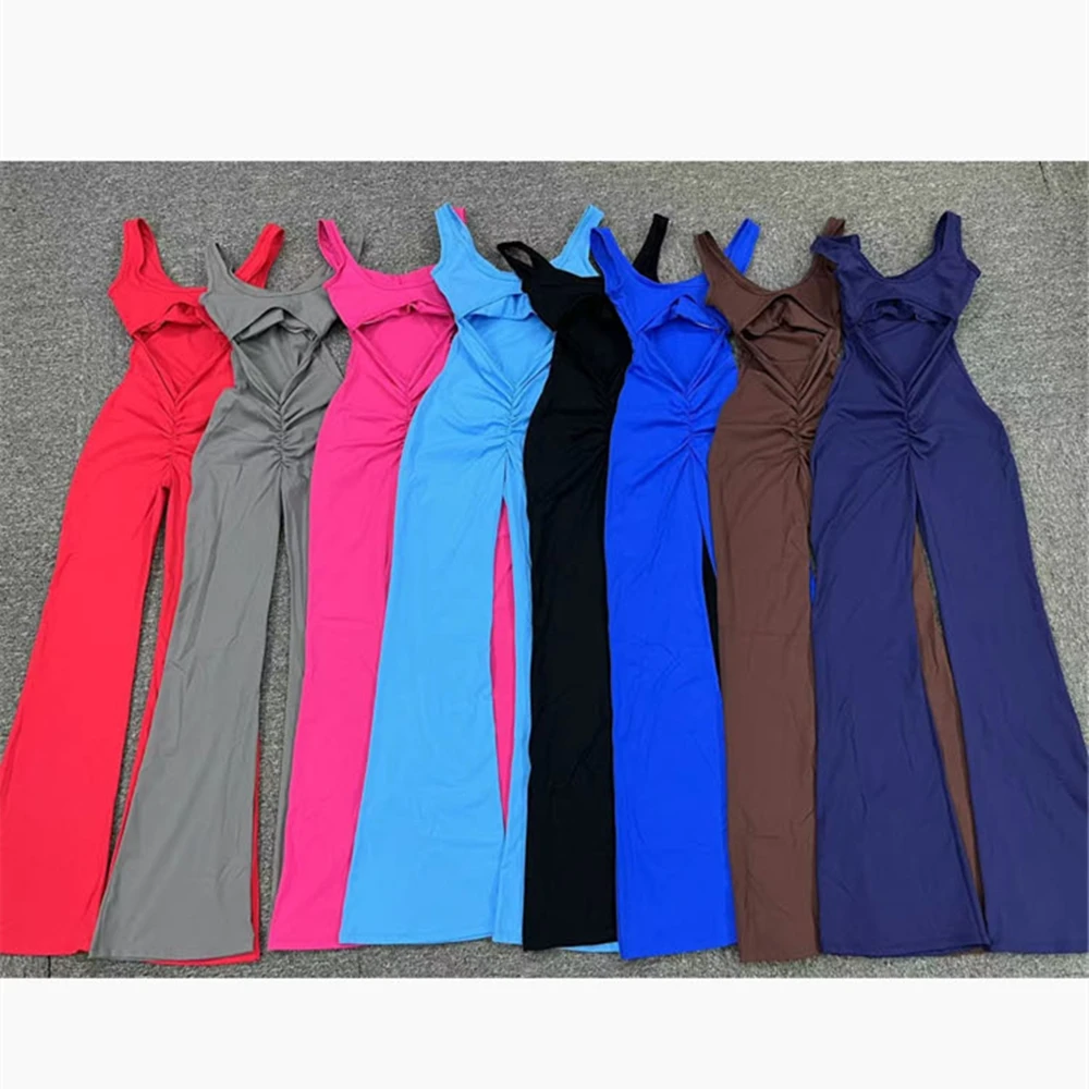 Women Sportswear Gym Fitness Wear Bodysuit Hollow Out Workout One Piece Jumpsuit Tight Sports Yoga Jumpsuit