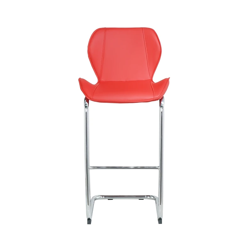 Chinese Company Cheap Bar Stools Party Event Club Home Counter High Foot Short Shape Back PU Bar Chair For Sales