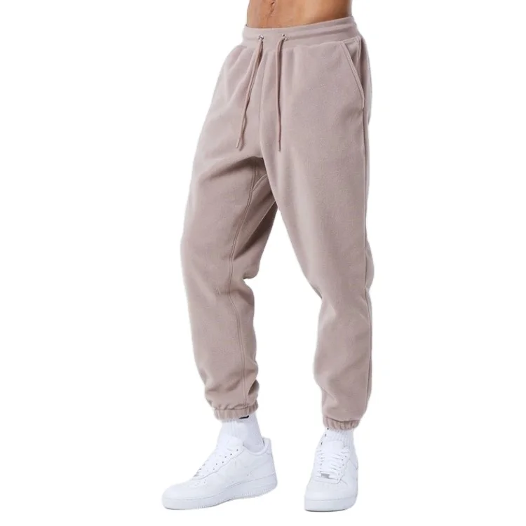OEM custom men joggers heavyweight mens casual polar fleece jogger tracksuit pants men