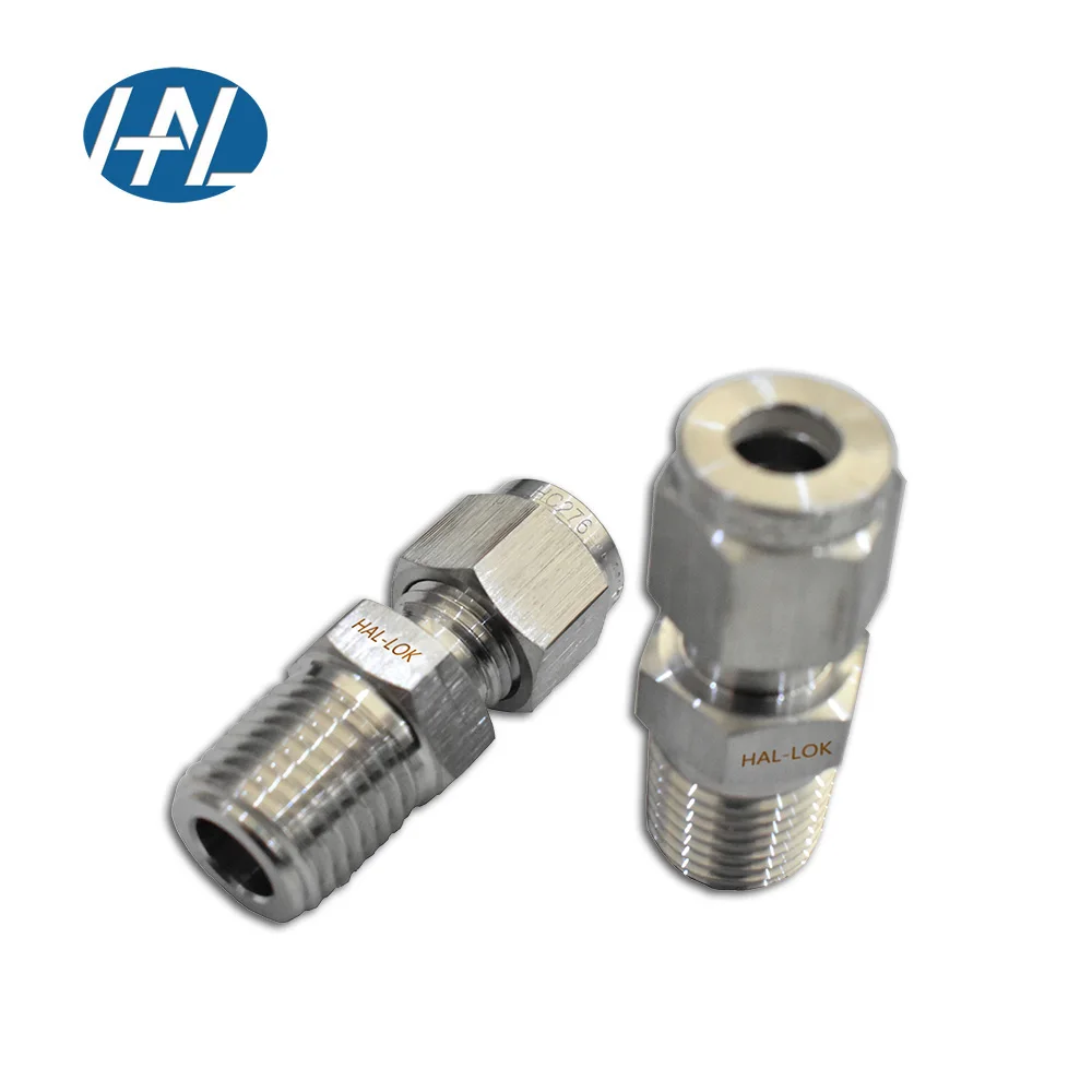 Stainless steel HC276 high pressure double ferrule tube Fittings HastelloyC-276