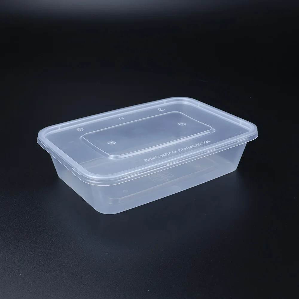 Rectangular Clear High Quality Microwave Food Container Takeaway take Out Delivery Plastic Box
