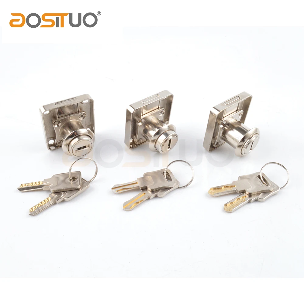 Cheap Zinc Alloy Household Use Accessories Office Desk Wooden Drawer Lock  32mm Cylinder 138 Furniture Lock With Full Brass Keys