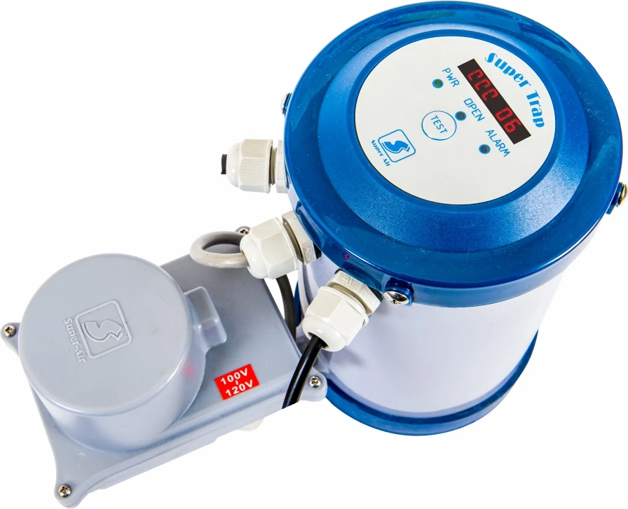 Taiwan Made Super Trap Motorized Ball Valve Type Zero Air Loss Auto Condensate Drain with Counter for Air Compressor System