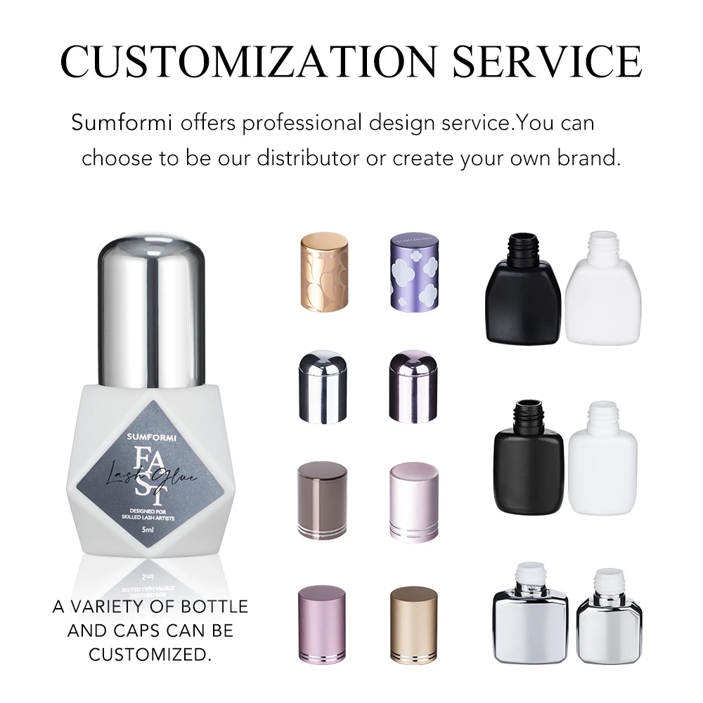 Sumformi 0.2S/0.3S/0.5S Second Professional Flexible Strong Lash Glue Alkoxy Cyanoacrylate Lash Glue Eyelash Glue Acrylate Free