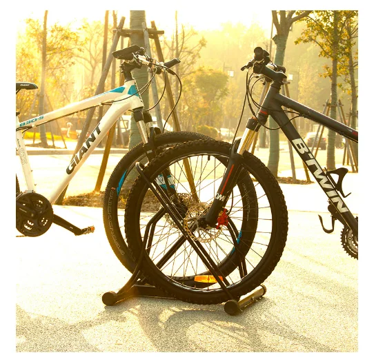 Black Steel Bike Stand Carrier Bicycle Parking Rack with 2 bike