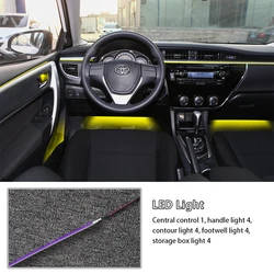 2022 New High Quality   64 Colors  Car Accessories Interior Decoration  Light Kit Ambient Light For Toyota Corolla
