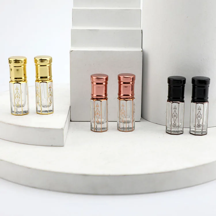 Hot sale luxury attar bottle anoC cap UV engraving attar bottle