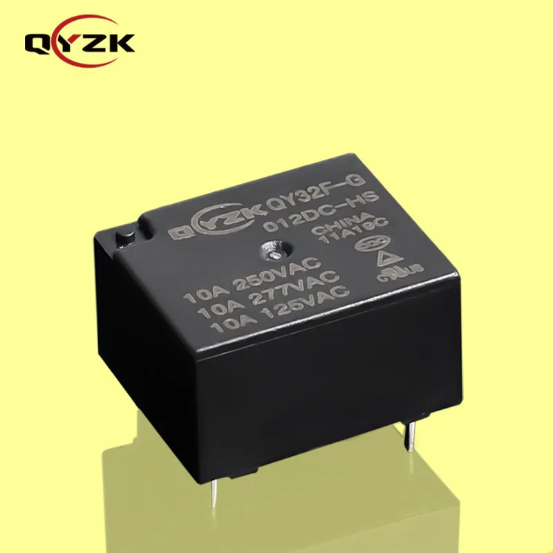 12V DC SPST-NO (1 Form A) 10amp 250VAC 10A 30VDC 4 Pins 0.45W Alternative To HF32F Subminiature Touch Light Switch PCB Relay