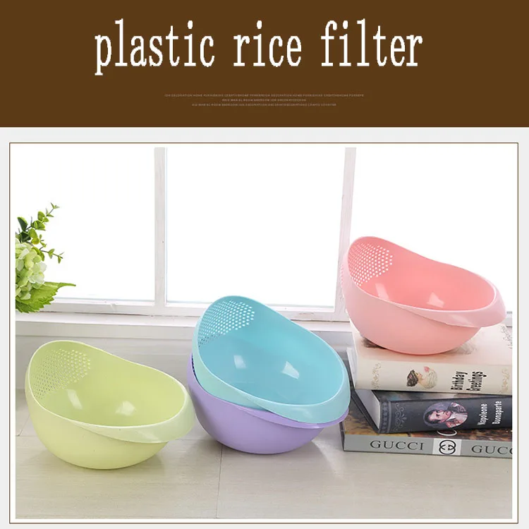 Factory wholesale household plastic rice filter plastic sieve