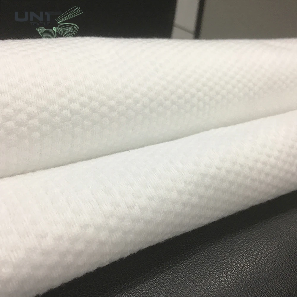 Chinese Hot-Selling Hydrophilic Embossed 3D Small Pearl Dot Non Woven Fabric Roll Spunlace Fabric for Towel