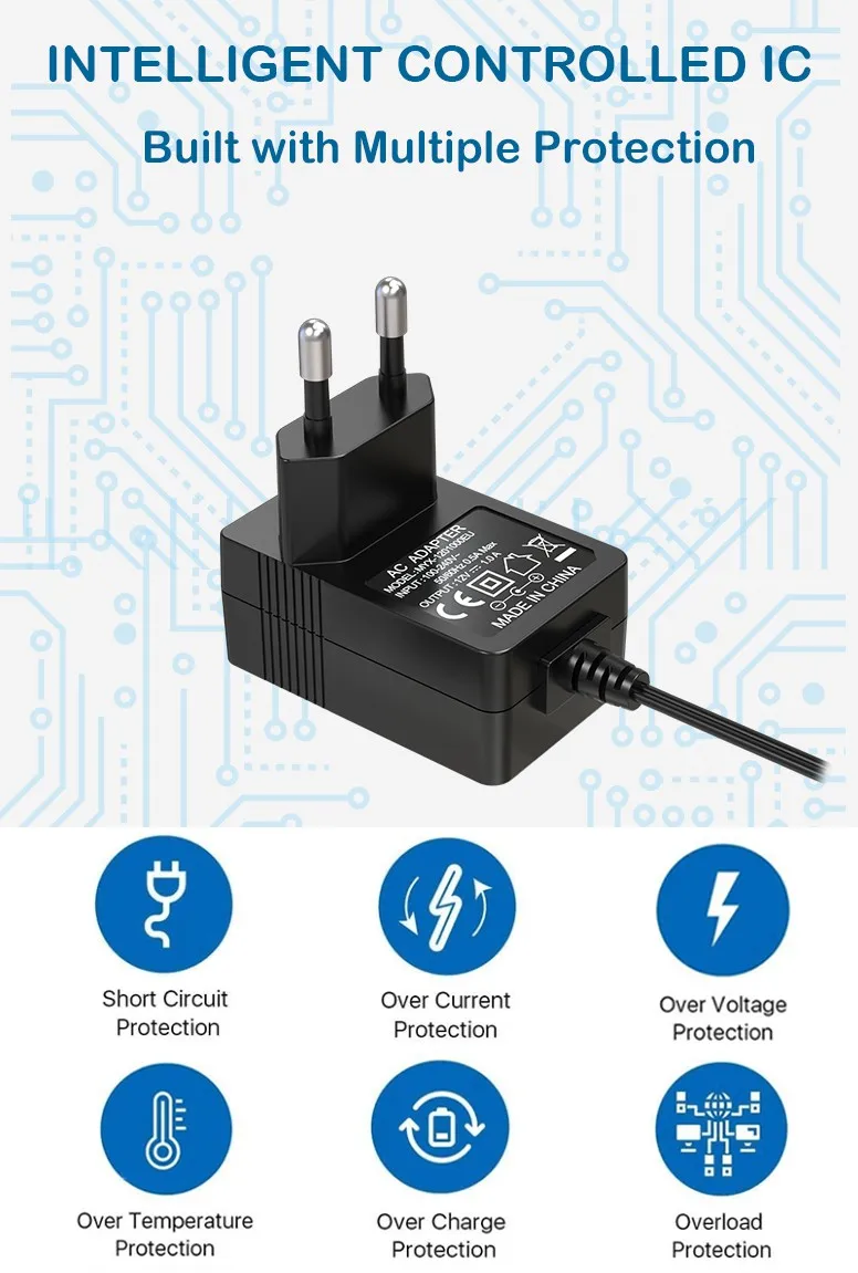 Black White 5v 12V 24V 1A 2A 3A Adapter cctv led light power supply