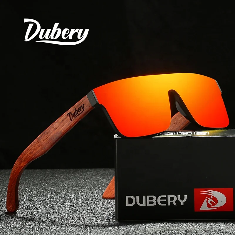 DUBERY Фабрика оптовая продажа поляризованные квадратные деревянные солнцезащитные очки 2022 мужские новые uv400 поступления 2023