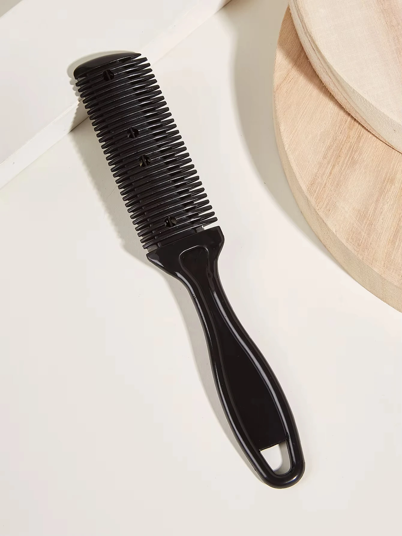 Wholesale Shaving Knife Round Head Double Side Hair Styling Comb Arc Handle Design Hair Cutting Razor Comb