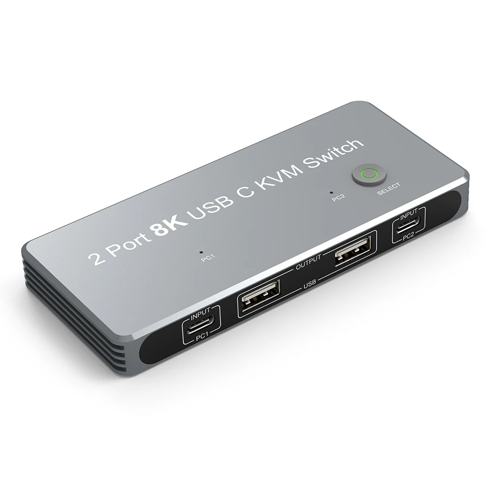 ODM OEM PD KVM Switcher USB  Switch Selector 4K 120Hz 8K HD MI 2.1 KVM Switch