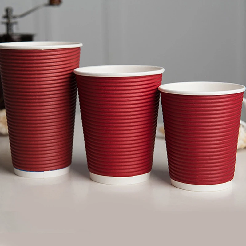 Wholesale corrugated coffee customized insulation paper cup