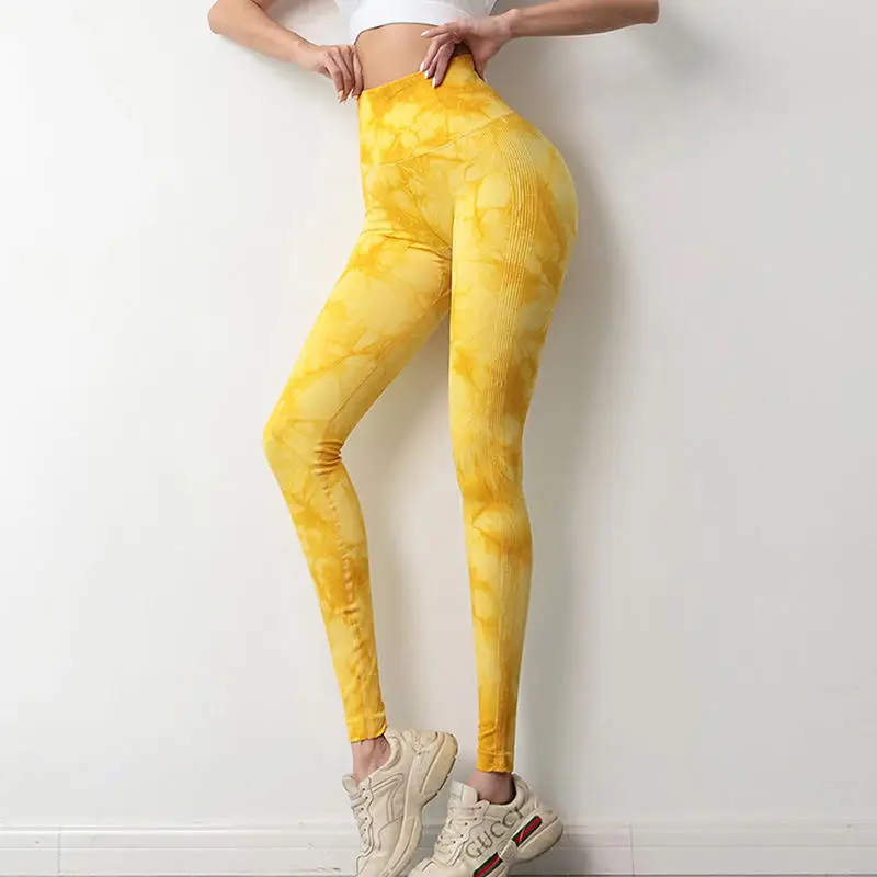 Tie Dye fitness yoga polyamide elastane women yoga pants tummy control plus size workout women leggings custom yoga leggings