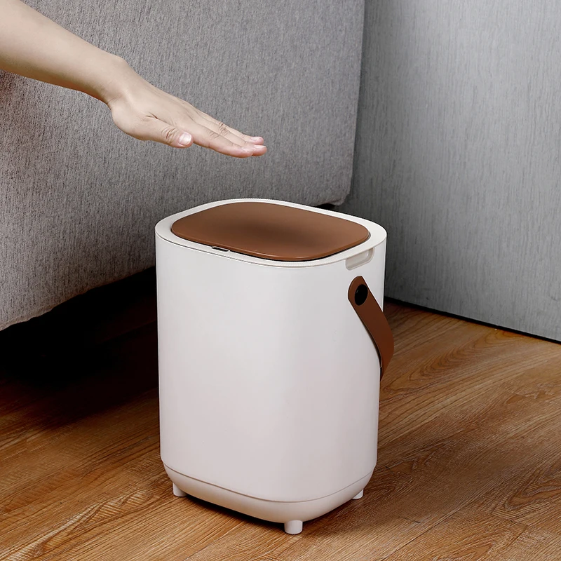 intelligent automatic kitchen plastic waterproof infrared sensor touchless smart trash can rubbish garbage waste bin
