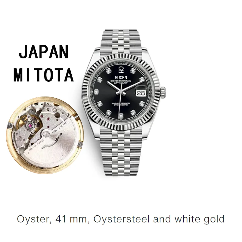 AAAA 41mm Mens Automatic Watch Movement Sapphire Luminous dat Calendar luxury Mechanical Wristwatch Men Japan Mitota Movement