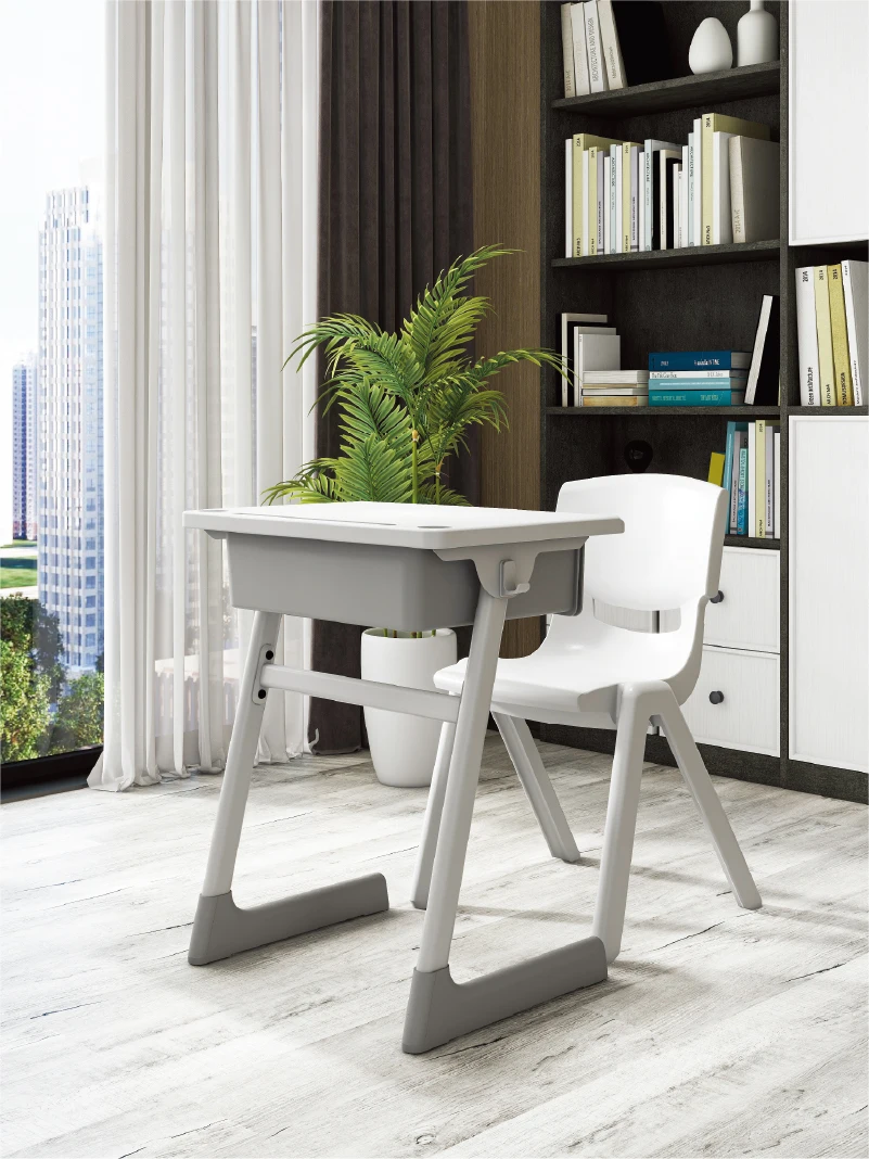 High Quality University Study School Desk and Chair Set Classroom Students School Chairs and Tables Metal Modern
