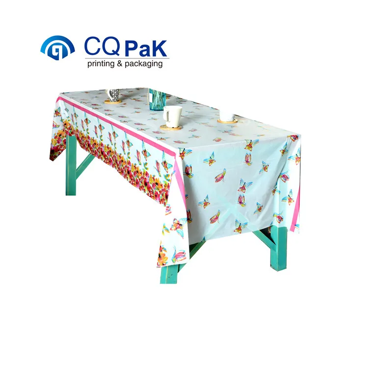 Rectangle Tablecloth Custom Printed Plastic Table Xover Dor Dining Table