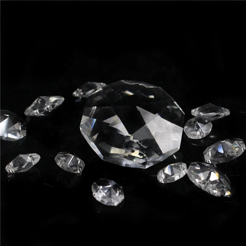 K9 14mm machine cut crystal glass octagon beads for chandeliers beads jewelry bead chandelier
