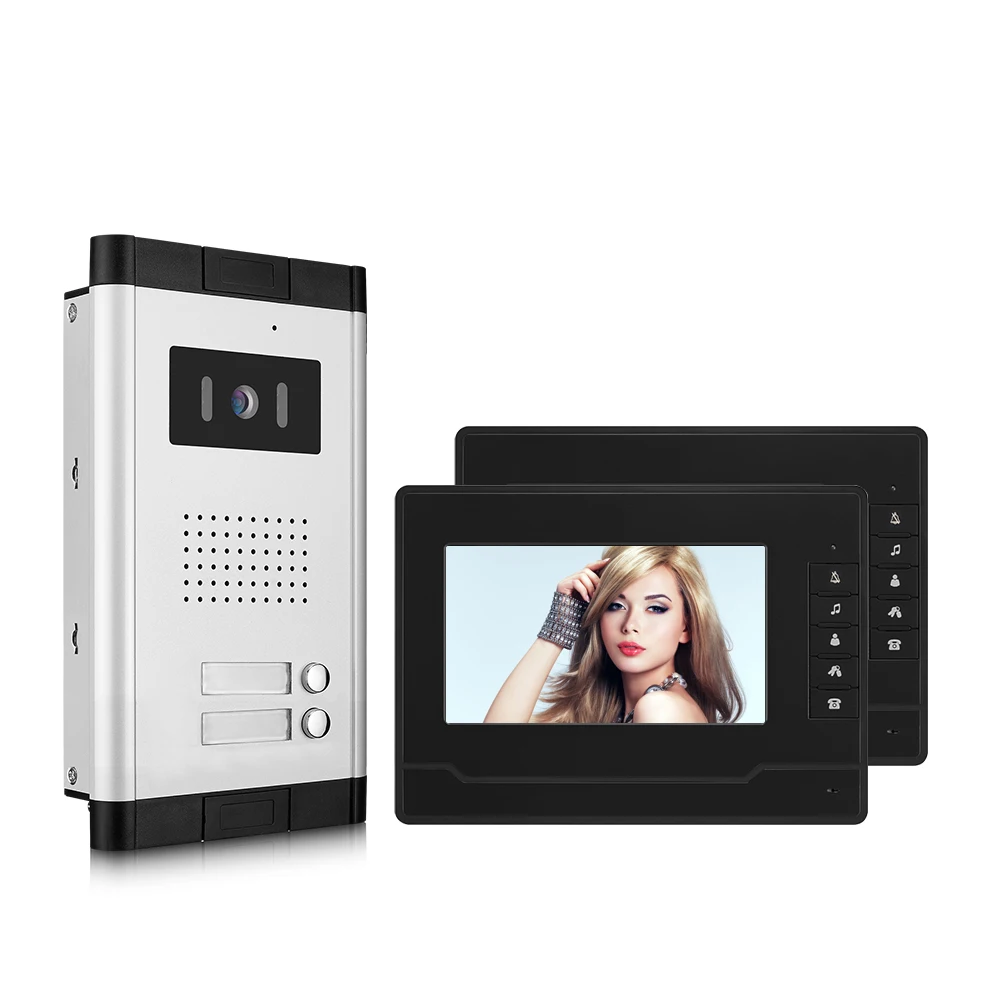 security camera video doorbell multi apartments video door phone intercom system with night vision