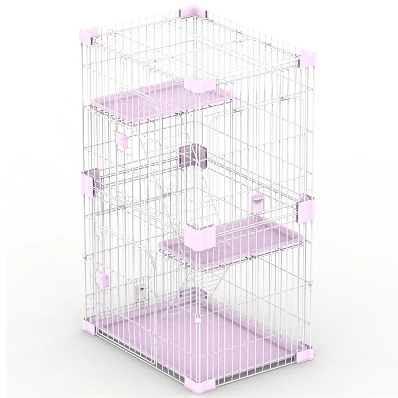 Pets New Inventions 2-Tier Cat Cage Cat House by carbon steel wire Custom