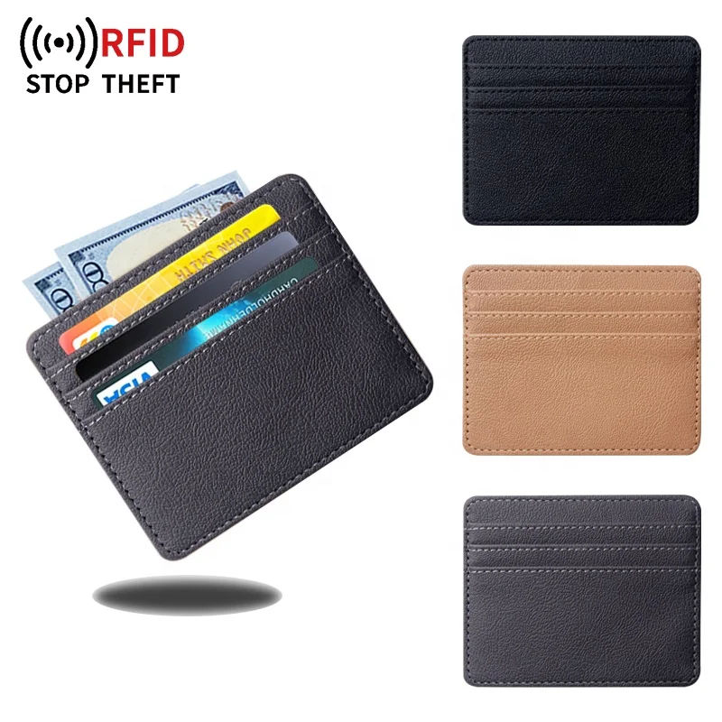 Роскошный кожаный держатель для Карт rfid Бумажник противокражный карт мужчин и женщин
