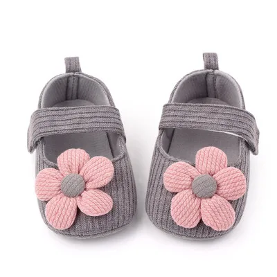 Spring 0-1 years old kids shoes wool flower princess baby shoes soft bottom non-slip toddler shoes