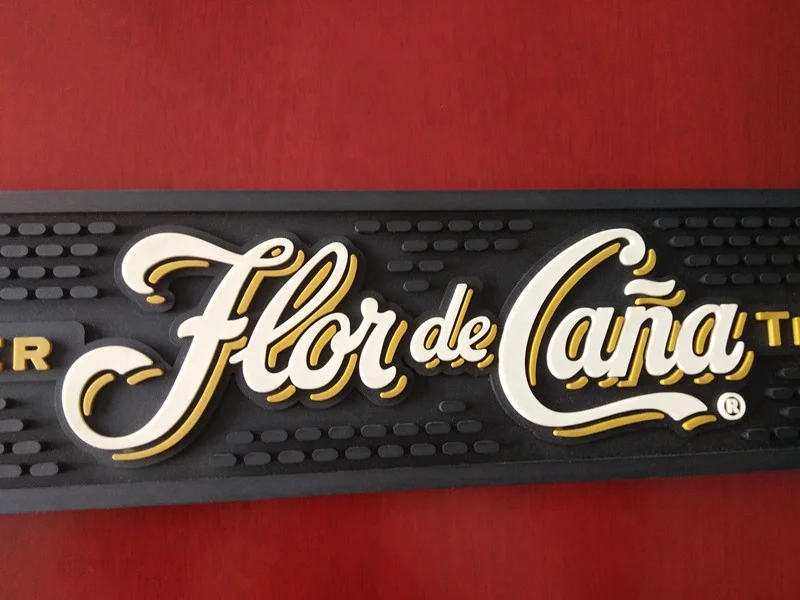 Custom design soft pvc non- slip beer drinking promotional bar accessories mat
