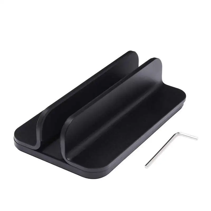 2024 New Design Adjustable Width Aluminum Alloy Dual Vertical Laptop Stand Metal Vertical Laptop Holder