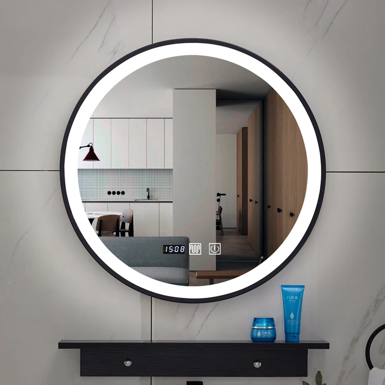 Professional Custom Modern Round Economical Touch Sensor Vanity Mirror Decorative Circle Smart Led Light