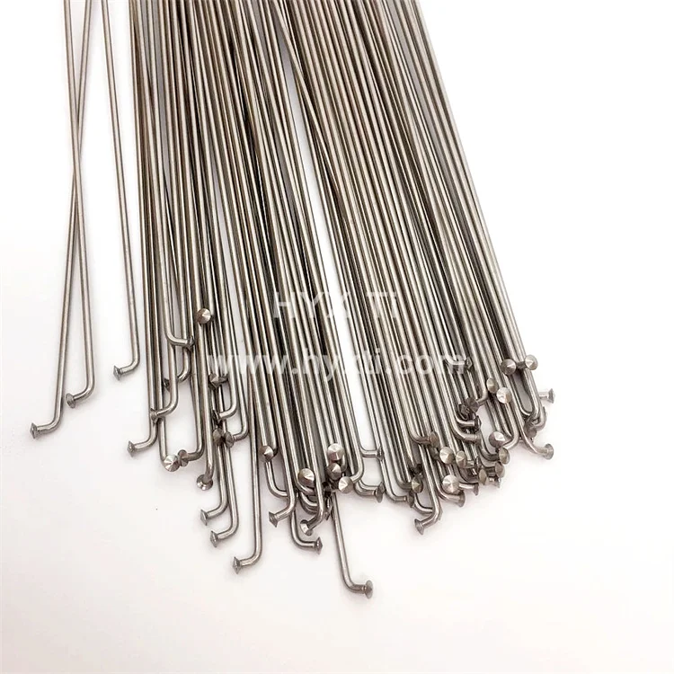 Rainbow Pillar Gr5 Mountain Bike Titanium Alloy Bicycle Spokes Bending Head Titanium Spoke Frame