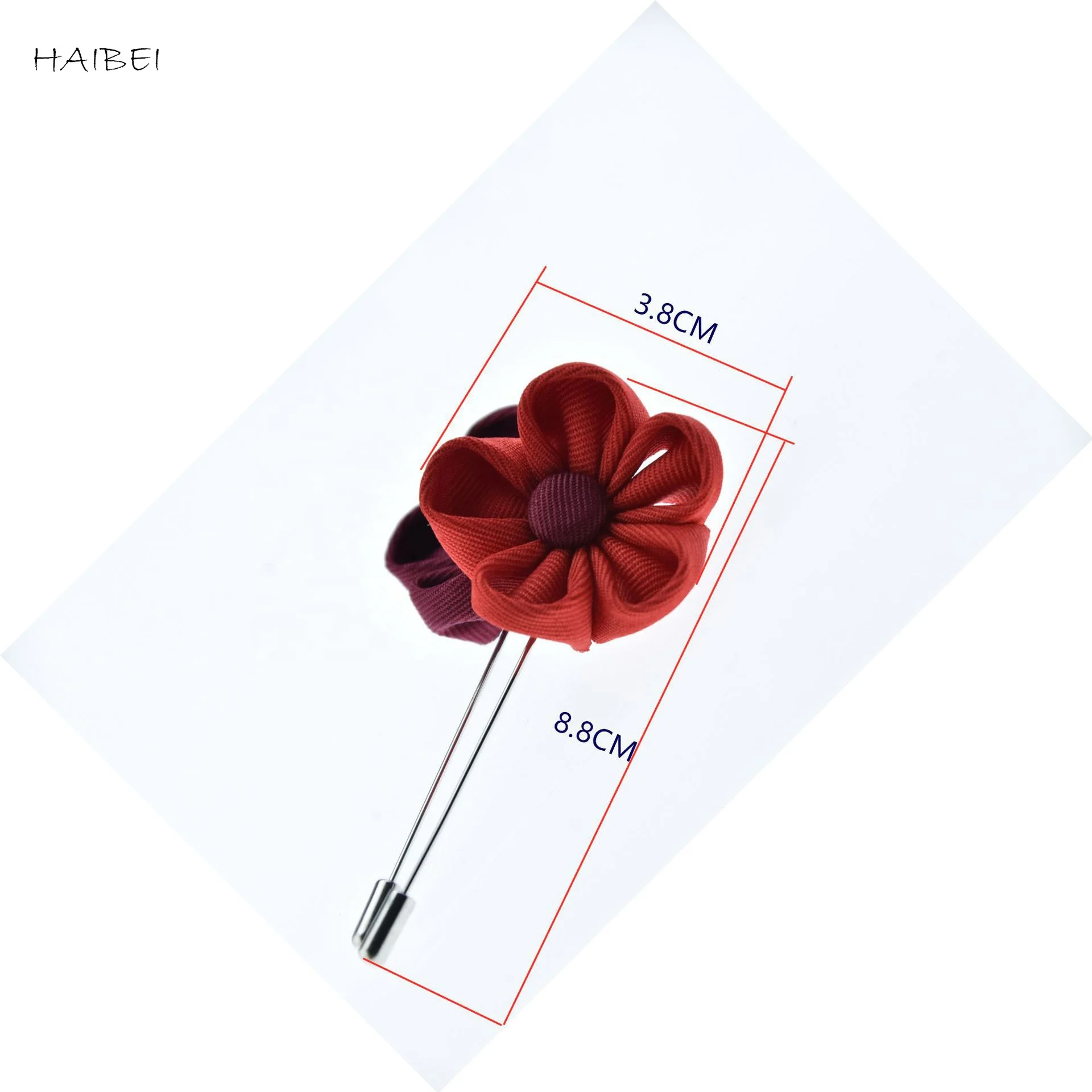 HAIBEI YM077  Classic suit shirt long brooch handmade flowers brooches