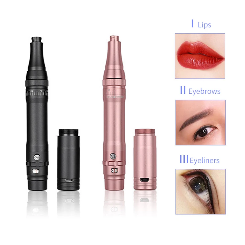 New High Quality Semi Wireless Digital Rechargeable Microshading Eyebrow Tattoo Pen lip Microblading Permanent Makeup Machine