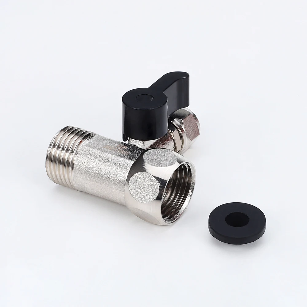 Латунный Мини-шаровой клапан 3/8 дюйма, запорный водяной адаптер, шаровой клапан