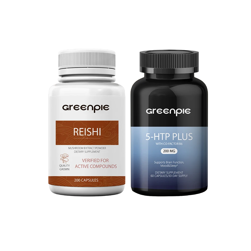 Greenpie OEM Ganoderma Lucidum/Lingzhi/Red Reishi 60 pcs per bottle Mushroom Extract Capsules