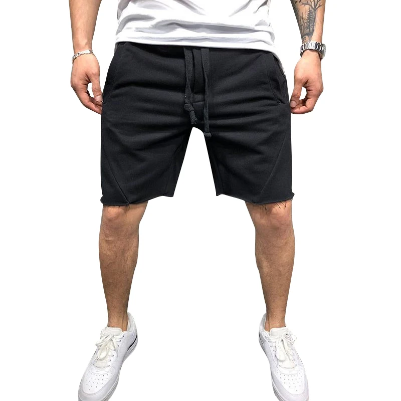 Summer Mens Shorts Outdoor Sweat Shorts Fashion Streetwear Fitness Plain Fleece Drawstring Shorts for Men Wholesale S-XXX S00671