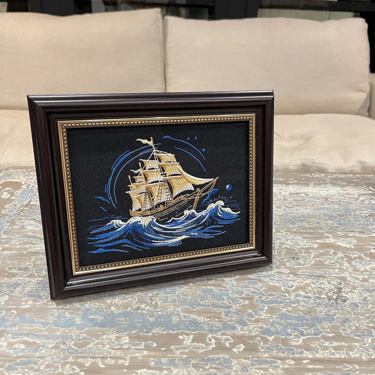 Graduation Gift Business Gift Inspirational Craft Embroidery Sailing 3D Wall Art & Table Decor Office & Home Decor & Accessory