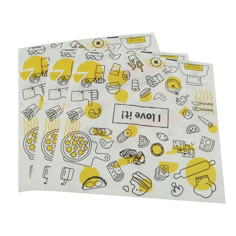 
Design Logo Cheap Price Deli Wrapping Paper Custom Printing Greaseproof Paper For Hamburger 