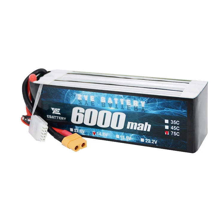 Оптовая продажа 6000 мАч 7 4 В 2s 3s 6s rc вертолет battery2s lipo батарея