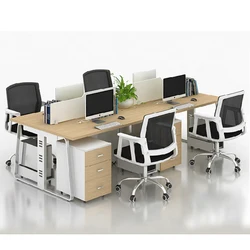 Height Quality Call Center Cubicles Customized Office Workstation Staff Table Office Furniture Table for 2/3/4/6 persons