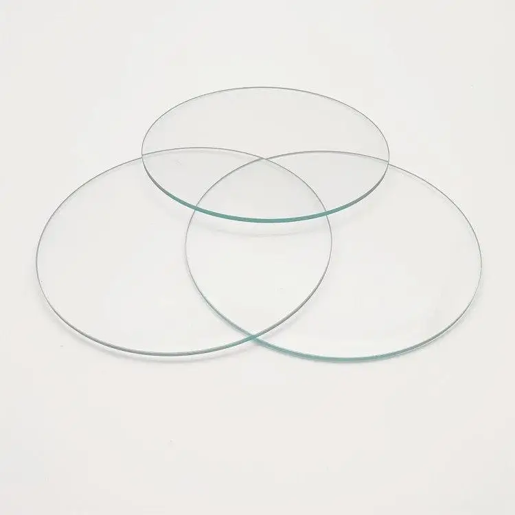 Customized size tempered small round glass for clock