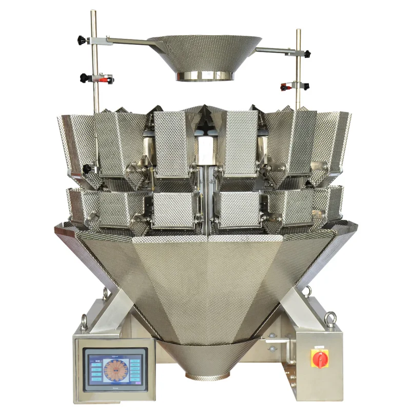 14 heads dimpled double sticky products multi head combination scale multihead weigher for cheese