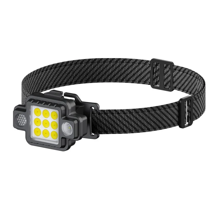 Detachable Red Blue Warning Flash Emergency Head Torch LED Lighting Degree Adjustable LED Headlamp Magnet COB LED Headlight