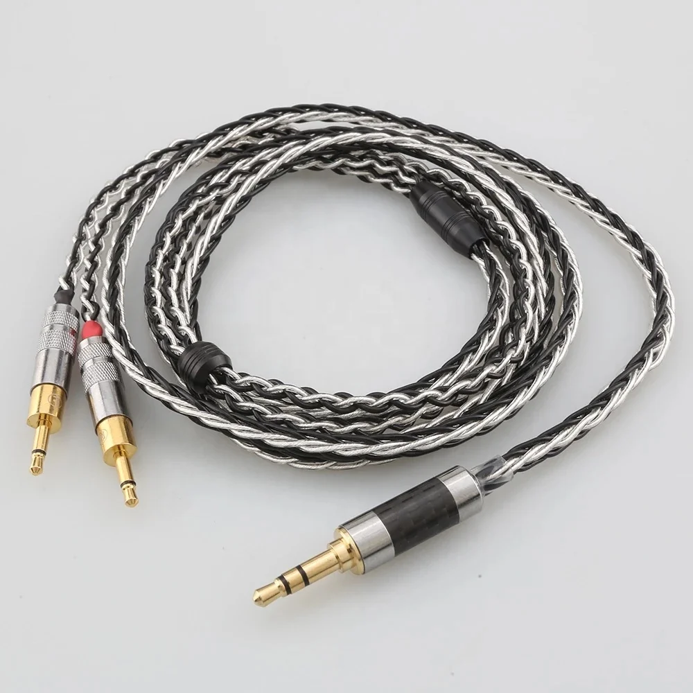 3.5 XLR 4.4 Male to Dual 2.5 mm 152 Cores Headphone Earphone Cable Hifi Cable For hd700   Sennheiser hd700 nw zx300a
