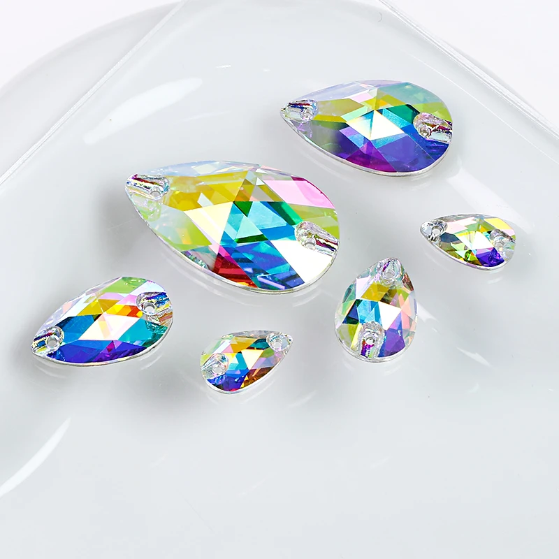 Dongzhou waterdrop плоские стразы оптом бусины из хрустального камня для одежды обувь аксессуары шитья